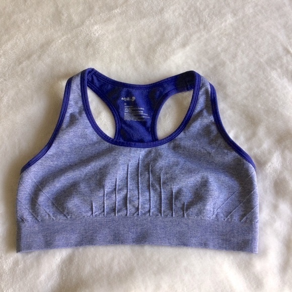MTA Sport Two Tone Blue and Purple Racerback Sports Bra Med - Picture 5 of 8